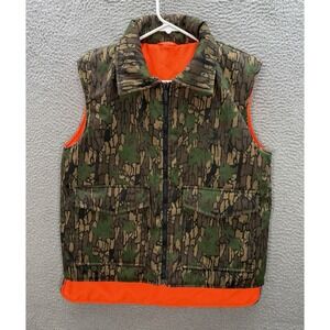 Vintage Winchester Vest Adult Small Camouflage Reversible Trebark Camo 90s Y2K